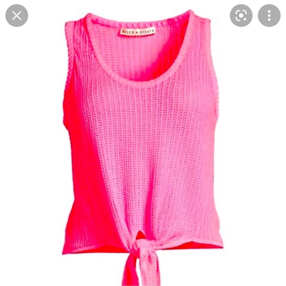 Alice + Olivia Tie-Front Tank Top - Picture 4 of 8